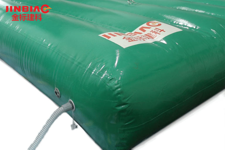 One-time Inflatable Noise Barrier - PVC Tarpaulin 11 Step 3: The Inflatable Noise Barrier reaches its full standard size