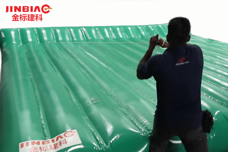 One-time Inflatable Noise Barrier - PVC Tarpaulin 12 Step 4: Straighten the Inflatable Noise Barrier